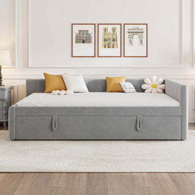 Lit de jour double rembourré en L avec lit simple
Lit gigogne taille Pop Up