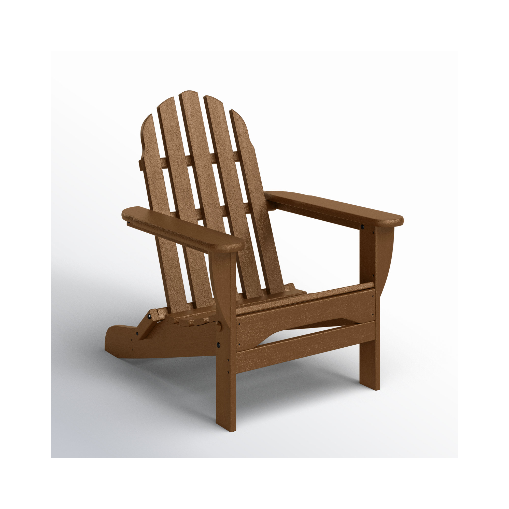 POLYWOOD Classic Adirondack Folding Adirondack Chair, Dark Teak