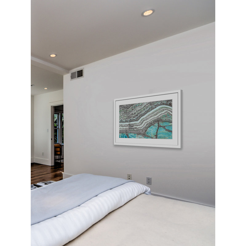 «Aqua Layers» par Marmont Hill - impression encadrée sur papier, H 16 po x l 24 po x P 1,5 po