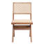 Le style Mid-Century de Casual Casual's comprend 2 chaises d'appoint au fini naturel avec une structure et des pieds de style rustique pour une atmosphère de salle à manger harmonieuse
