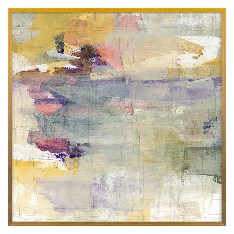 Layered Motion 1 Print by Harris, Maeve, Gold Framed, 28" H x 28" W