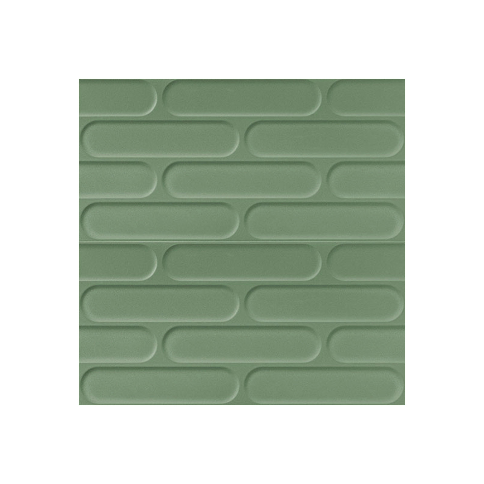 Biscotti  12" x 24" Fishscale 3D Italian Wall Tile, Salvia Green