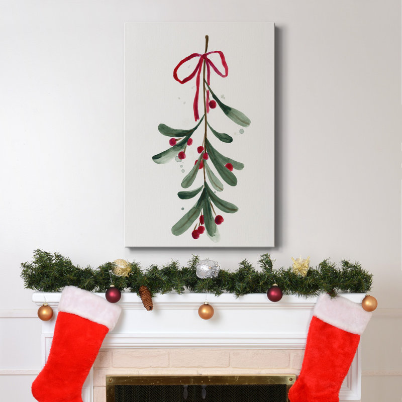 «Warm Winter Wishes V», toile tendue avec châssis de qualité supérieure - prête à être accrochée