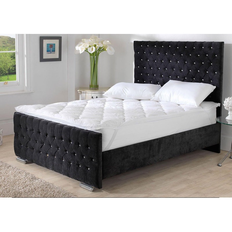 Admon  Temperature Regulating Control 4cm Deep Cotton Super Bounce Mattress Topper King Size, 153 x 200 cm