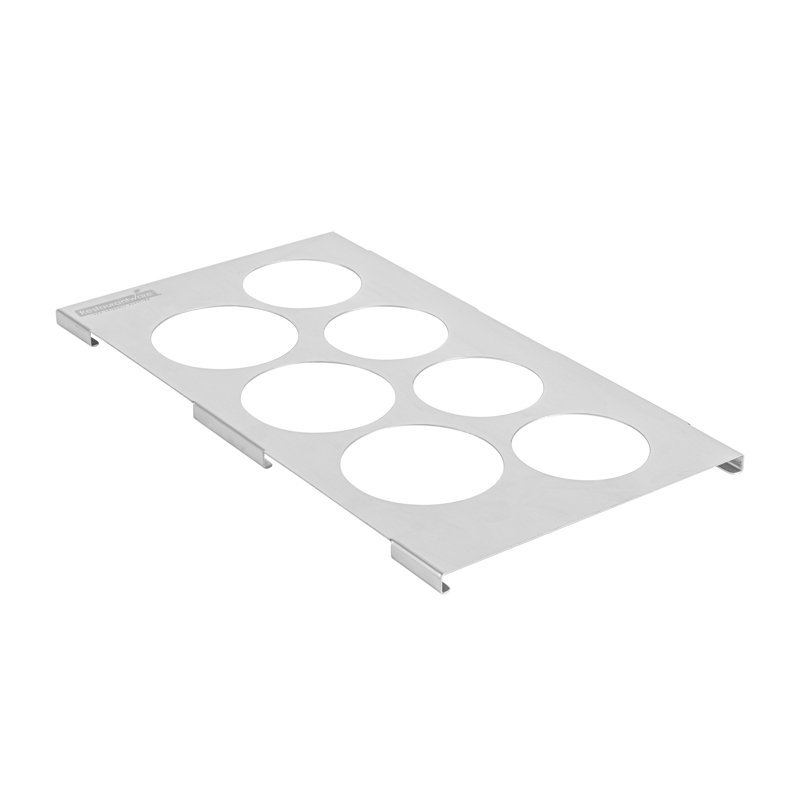  Porte-bouteilles Squeeze - 1 comptoir 12,79 po x 7,09 po x 0,39 po - Organisateur de condiments en acier inoxydable - Support à sept trous - Va au lave-vaisselle - Argent
