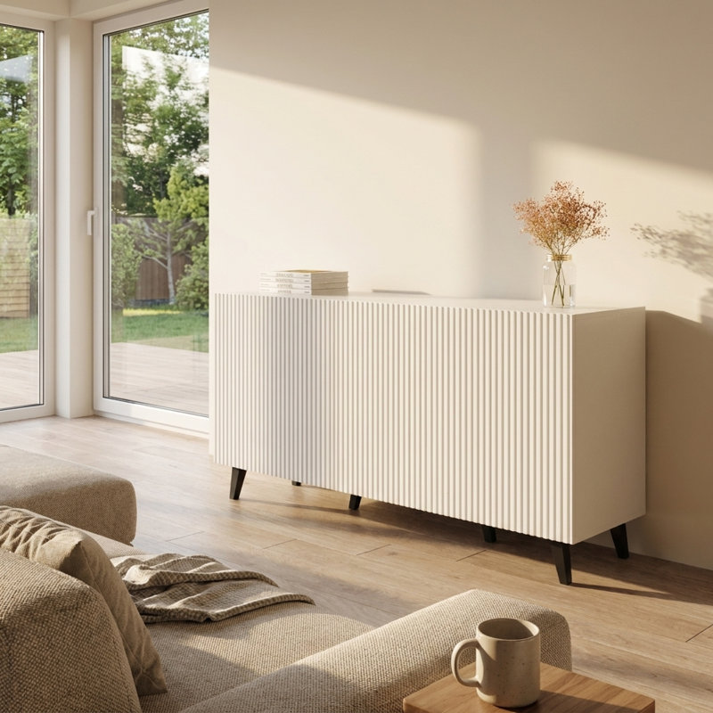 Blenda 60.2" Sideboard with Matte Finish, White