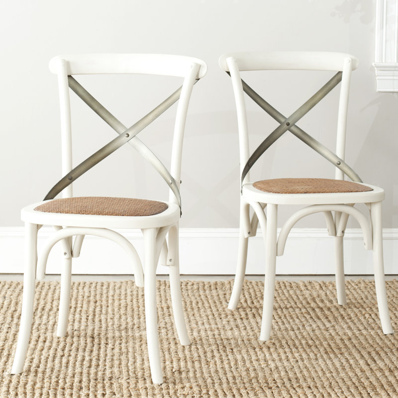 Deason 18.1'' H Oak Side Chair, Ivory