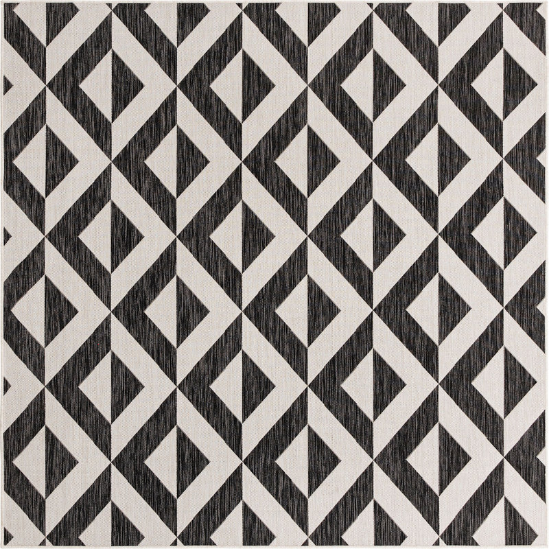 Tapis intérieur / extérieur Jill Zarin Napa, Carré 7 pi 10 po