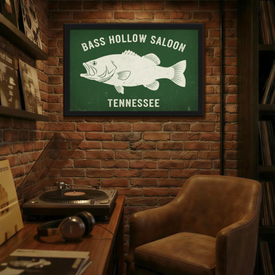 Animals Bass Hollow Saloon Tennessee Fish Print