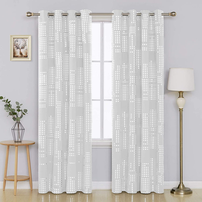 Carmacmoin Room Darkening Curtain Pair, 52" W x 84" L, White