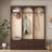 Farmhouse Wooden Style Hall Tree With Arched Design, Bench, 8 Retro Hooks, And 3 Drawers-720243827