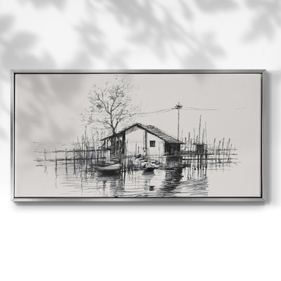 Série paysage - M III - Toile tendue avec châssis encadré - Prêt à être accroché