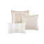 7 pièces, beige, édredon pour grand lit, diagonale, confort toutes saisons, ensemble de literie de luxe, jupe de lit de 15 pouces avec motif beige, rembourrage et coussins décoratifs-121325209
