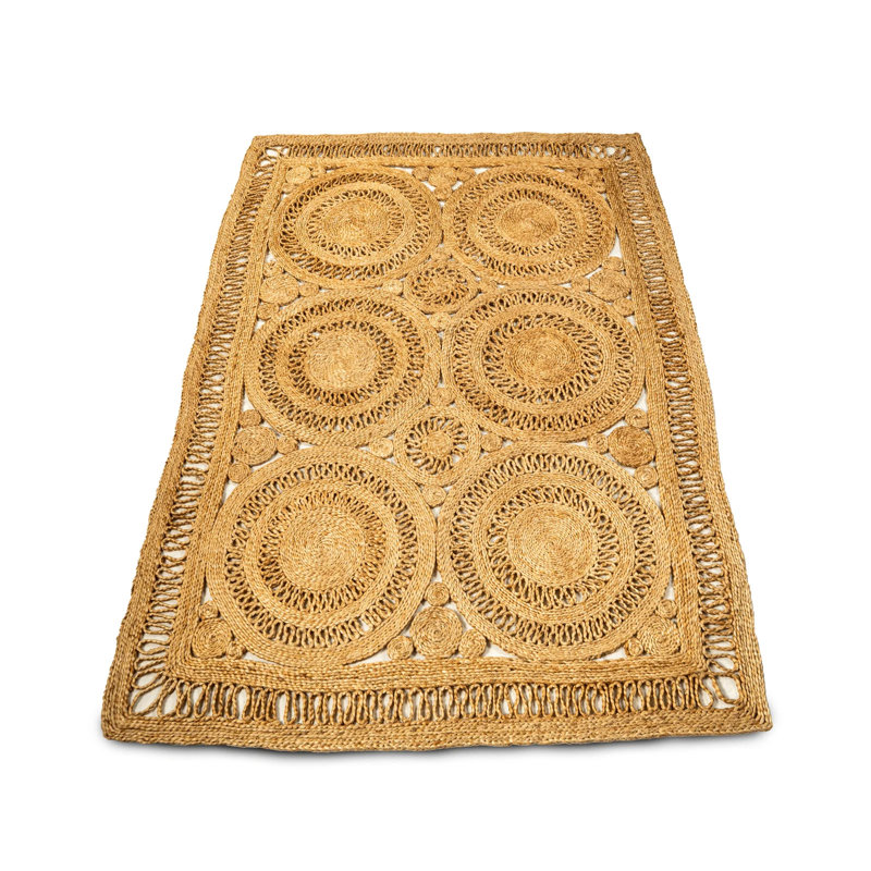 Tapis de roue rectangulaire tissé à la main