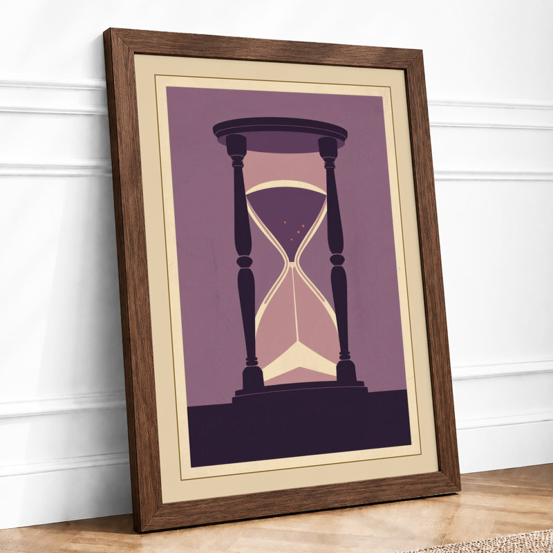Timeless Hourglass Minimalist - Print, Walnut, A1 - 84.1 x 59.4 cm