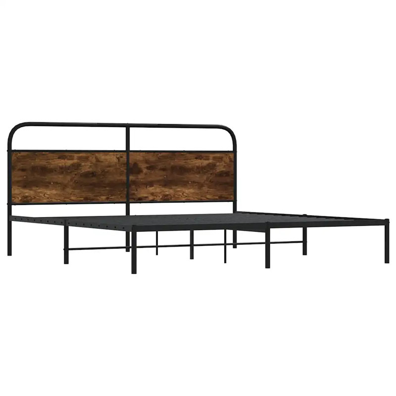 Alesiram Bed, Smoked Oak, 183 x 213cm