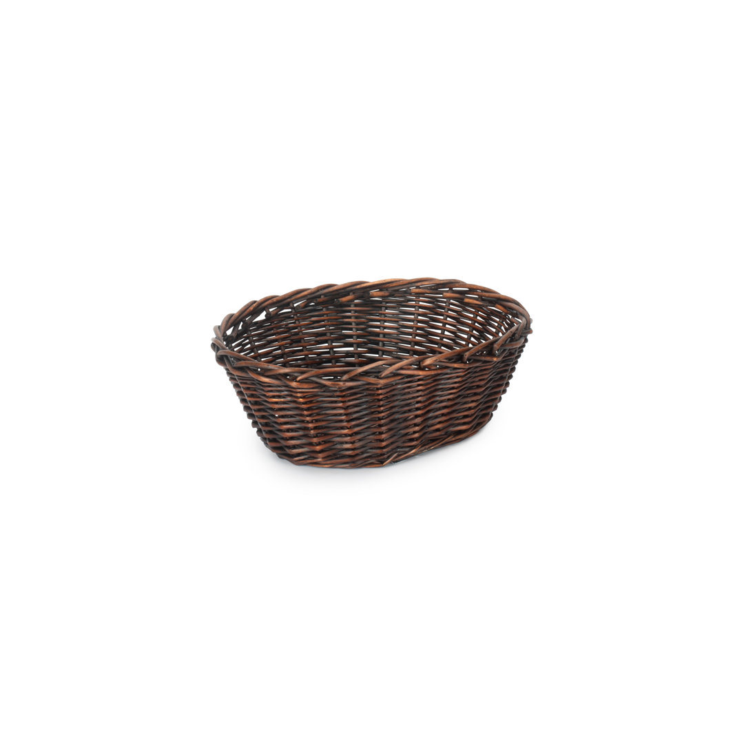 Lily Manor Wicker Oval Tray Basket