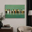 «Back View Jockey Linho with Horses on Green Field Art», reproduction d'art sur toile encadrée-999146471-999146473