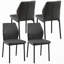 Ensemble de 4 chaises de salle à manger en similicuir