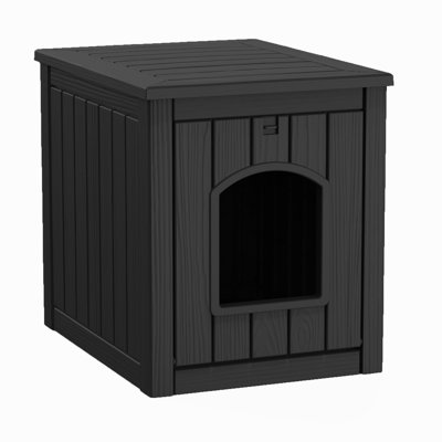 Resin Pet House,litter Box Enclosure With Side Table
