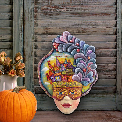 24'' Handmade Wood Hanging Figurine Ornament