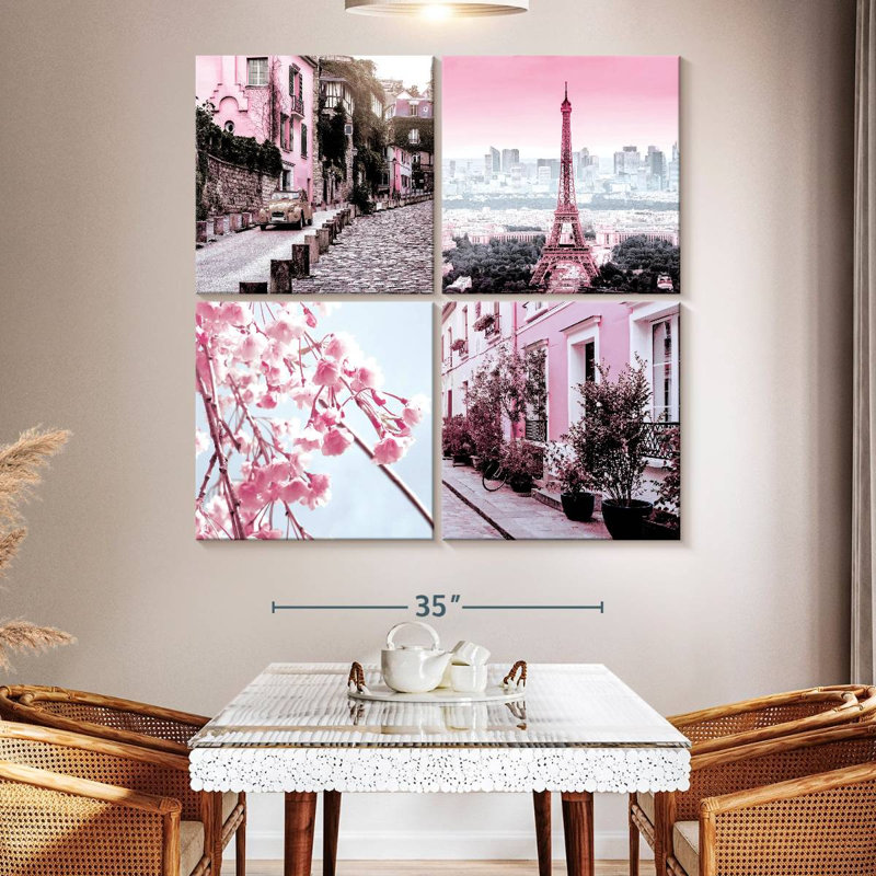 Sireci Pink Paris Pop II, 50" H x 50" W