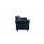 Canapé 1 pièce en velours indigo avec coussins