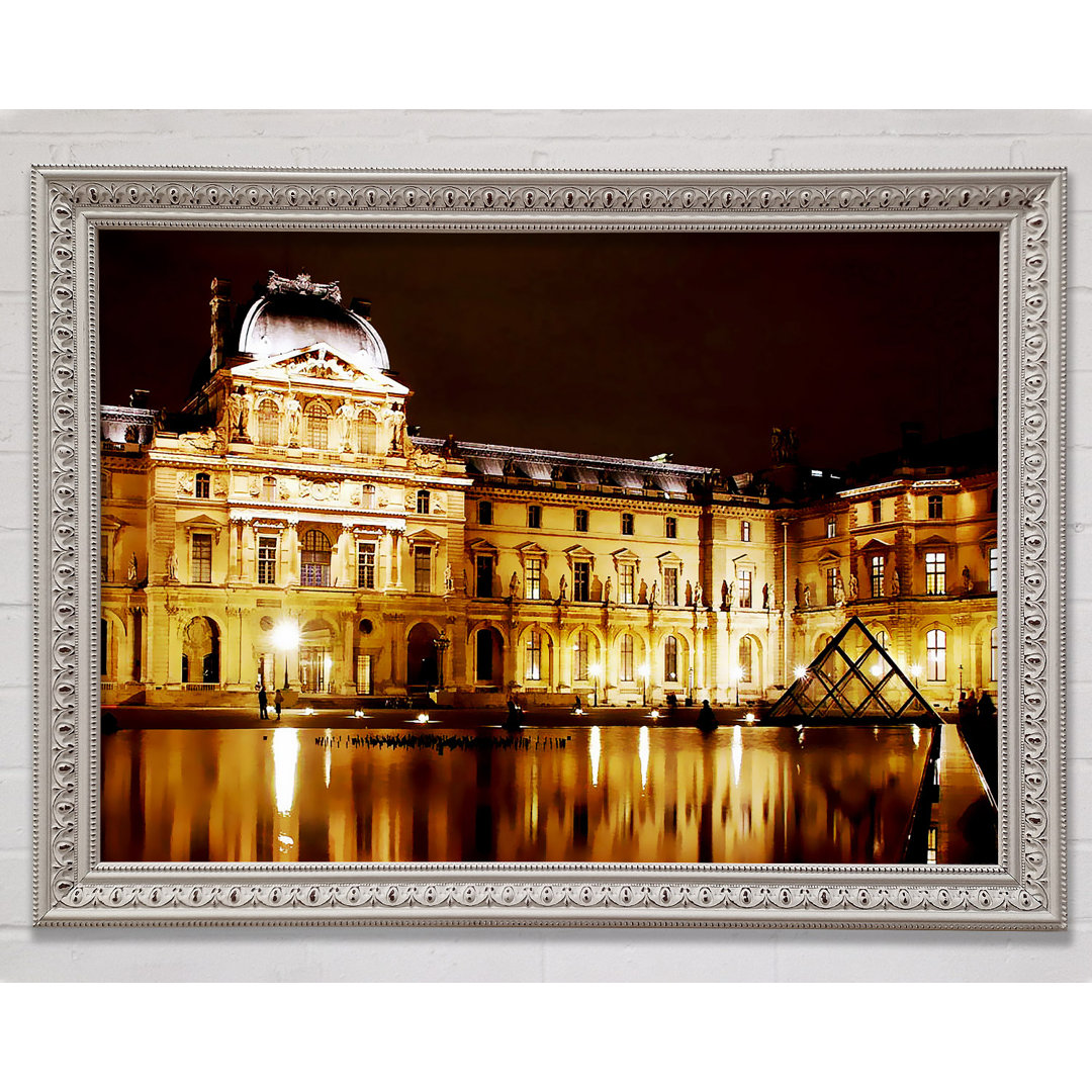 Paris Der Louvre leuchtet bei Nacht - Druck