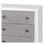 Commode blanche rustique patinée Katia - 6 tiroirs avec glissières en métal