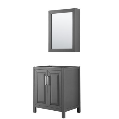 Base de meuble-lavabo simple pour salle de bain 29" avec armoire à pharmacie seulement Daria