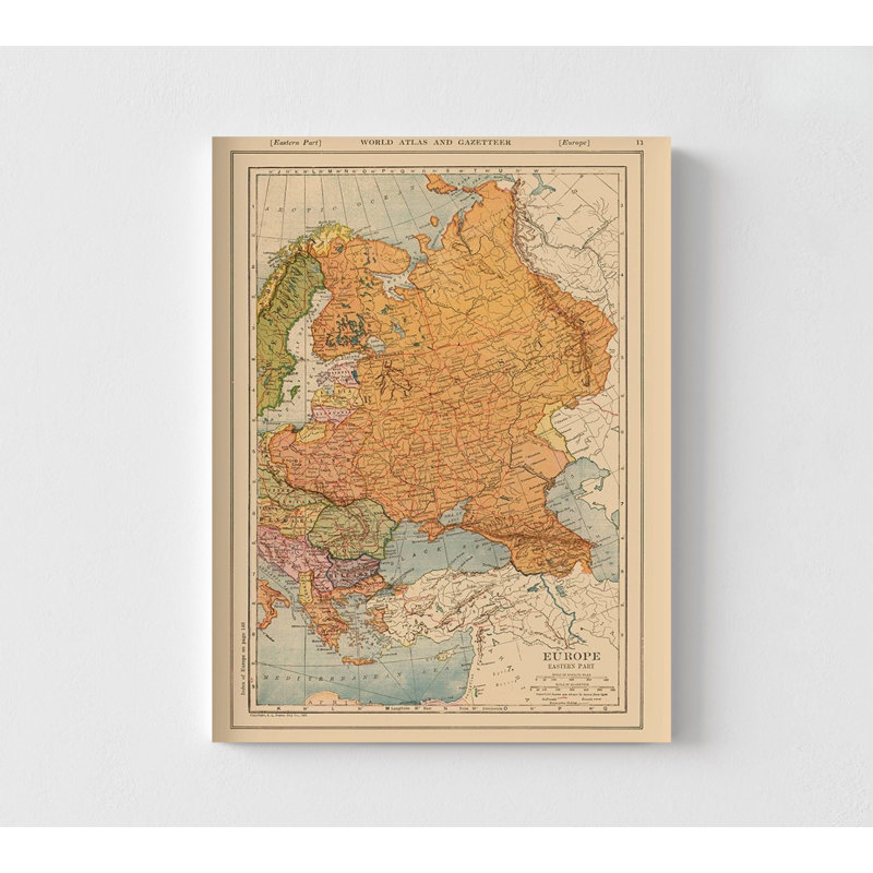 Europe de l'Est, Russie, Pologne - Reynold, carte antique russe, affiche ancienne, Ne s’applique pas, Frameless Print
