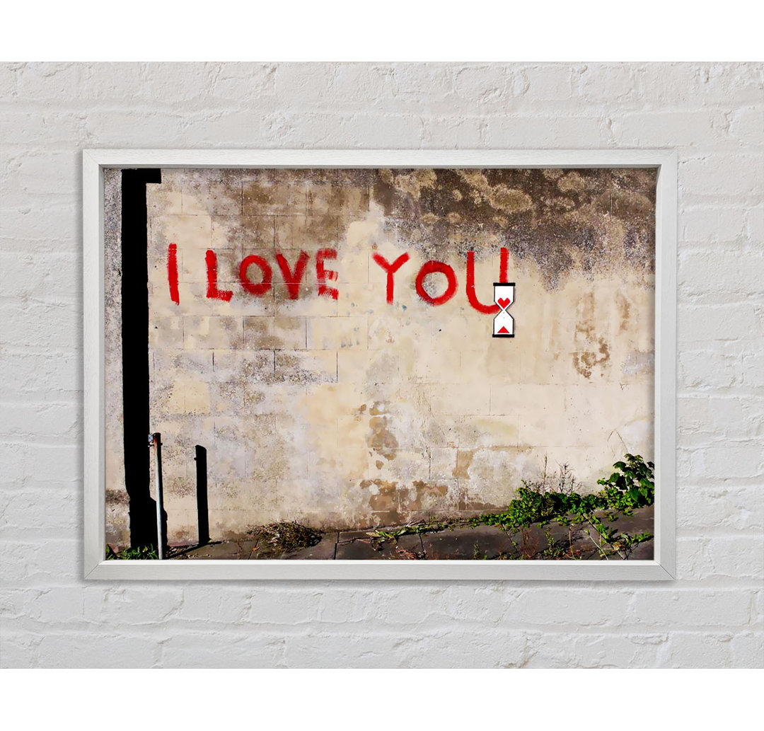 I Love You Timer - Einzelner Bilderrahmen Kunstdrucke auf Leinwand