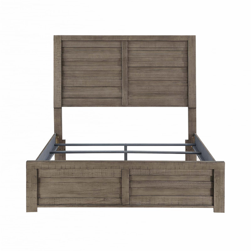 Rustic Style 1pc Panel Bed