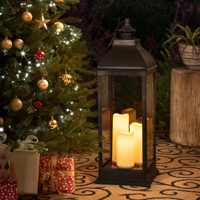 Lanterne d'extérieur à piles 28 po Sunjoy Classic Black