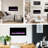 Allmeria Wall Mounted Electric Fireplace with Remote, Adjustable Flame Color, Timer, and Heat-21334159