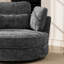 Fauteuil d'appoint en tonneau pivotant surdimensionné rembourré-894917054