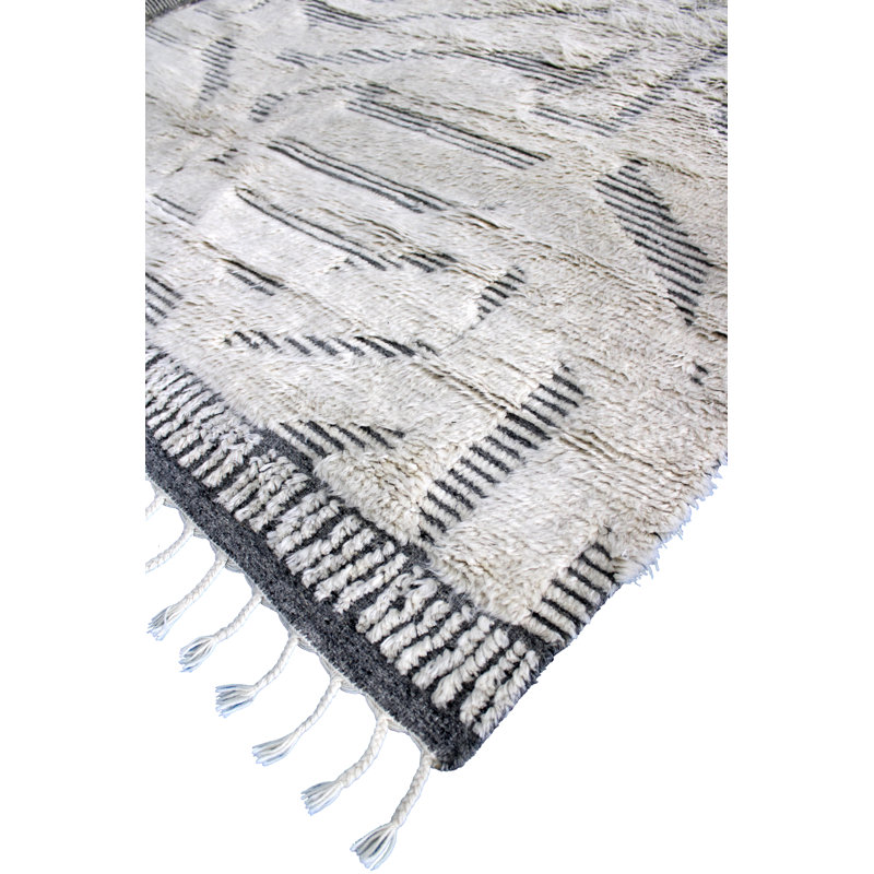 Moroccan Wool Area Rug, Rectangle 8' x 10'