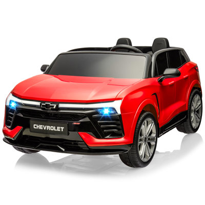 24V Licensed Chevrolet Blazer 2-Seater Kids Ride On SUV, Electric Car w/Remote, 3 Speeds, Music, LED Lights, Suspension