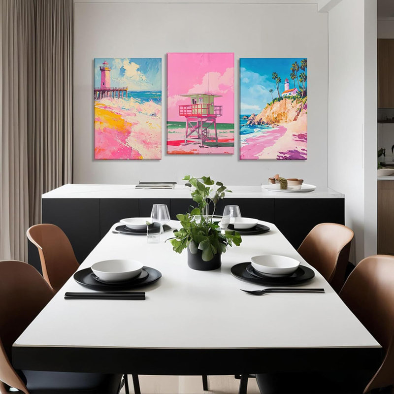 3 Piece Wrapped Canvas Wall Art