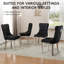 Chaises de salle à manger rembourrées en velours capitonné Modern (ensemble de 6)-1992106710