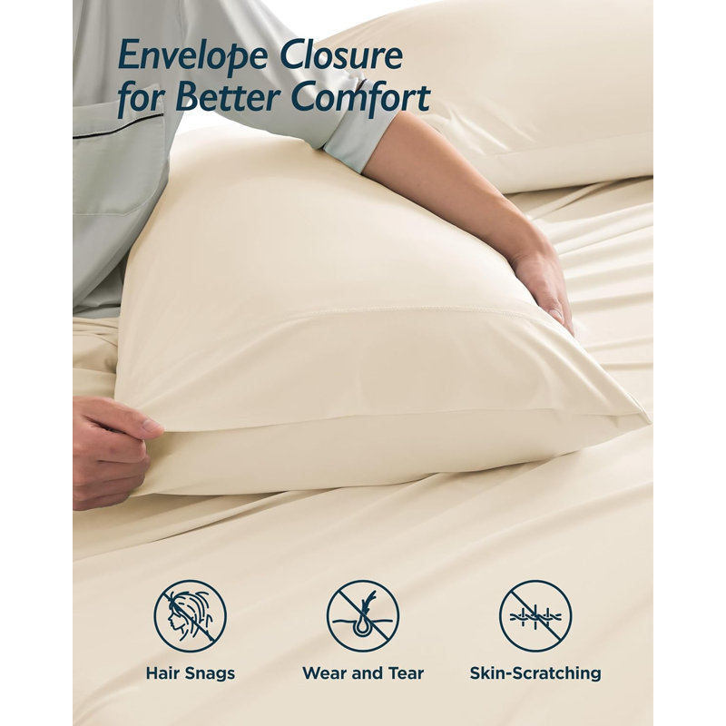 Breescape Cooling Pillow Cases, Ivory, King Pillow Case