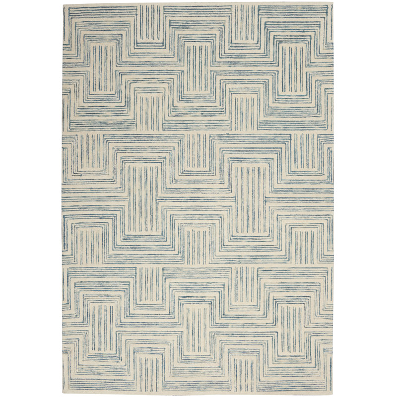 Menka Wool Geometric Indoor Rug, Rectangle 5' x 7'6"