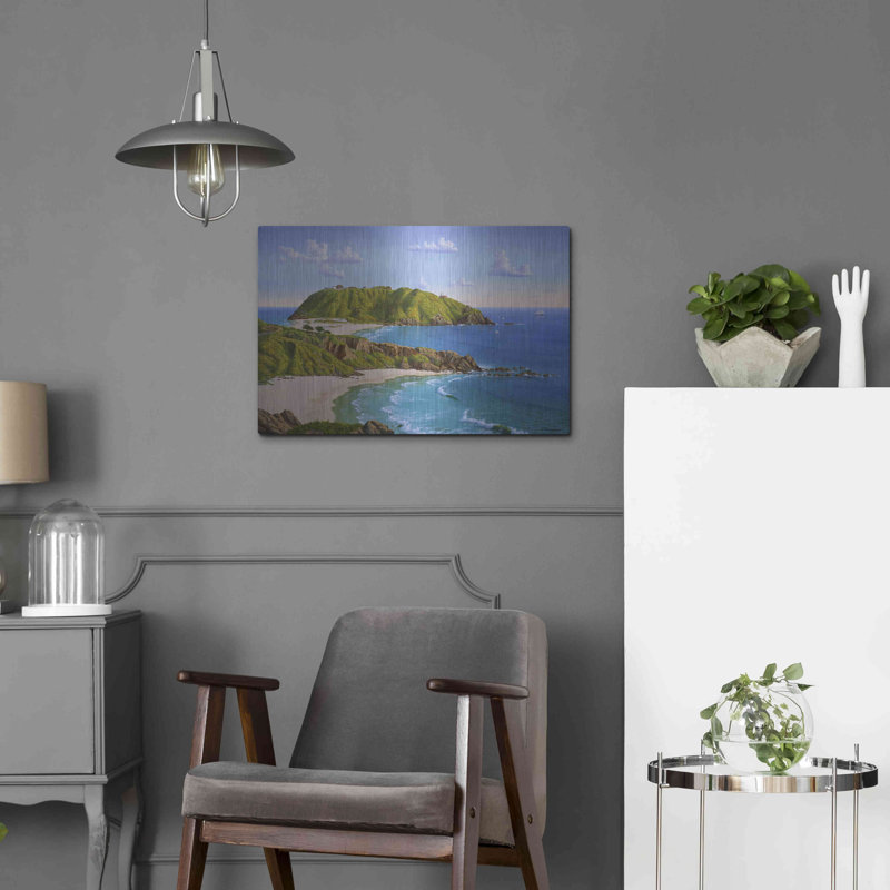 «Point Sur, CA» par Eduardo Camoes, art mural en métal, H 16 po x l 24 po
