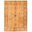 Tapis décoratif de laine brun clair en laine de conception unique 4 pi 9 po x 6 pi 2 po noué à la main New Age