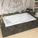 54" W X 32'' D Alcove Rectangular Bathtub Drop-in Soaking Left Drain Tub 3-Wall Acrylic White Bathroom Tub with Integrated Overflow