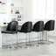 Upholstered Counter Stool with Metal Frame-899677195