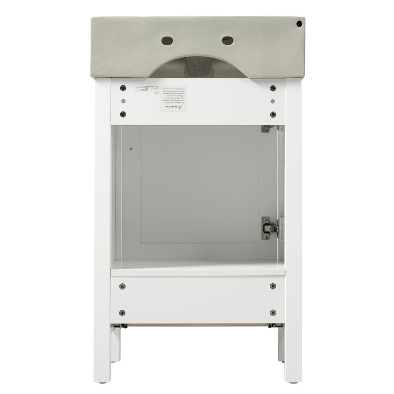 Meuble-lavabo moderne 20,28 po avec lavabo en céramique