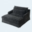 59.5" Chenille Sofa Bed Loveseat with Cushions-14208385
