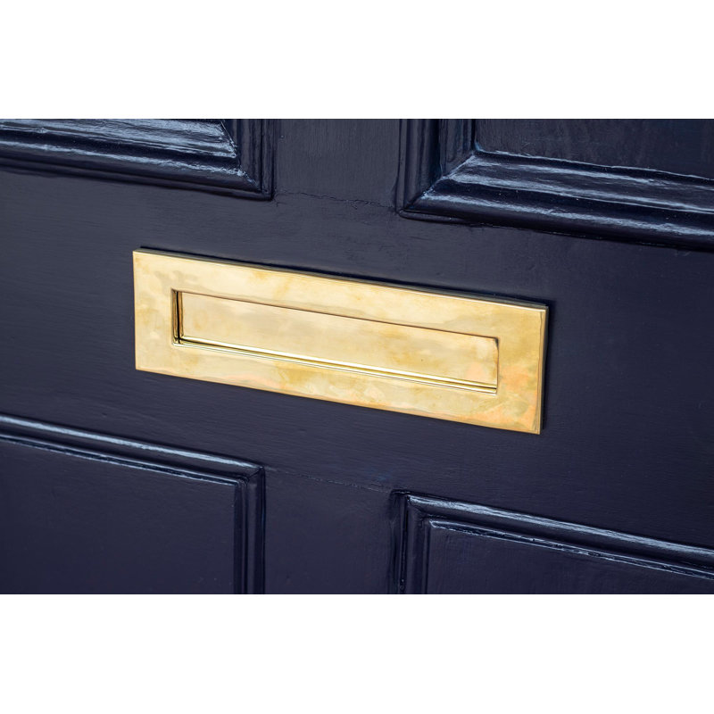 Metal Mail Slot, Aged Brass