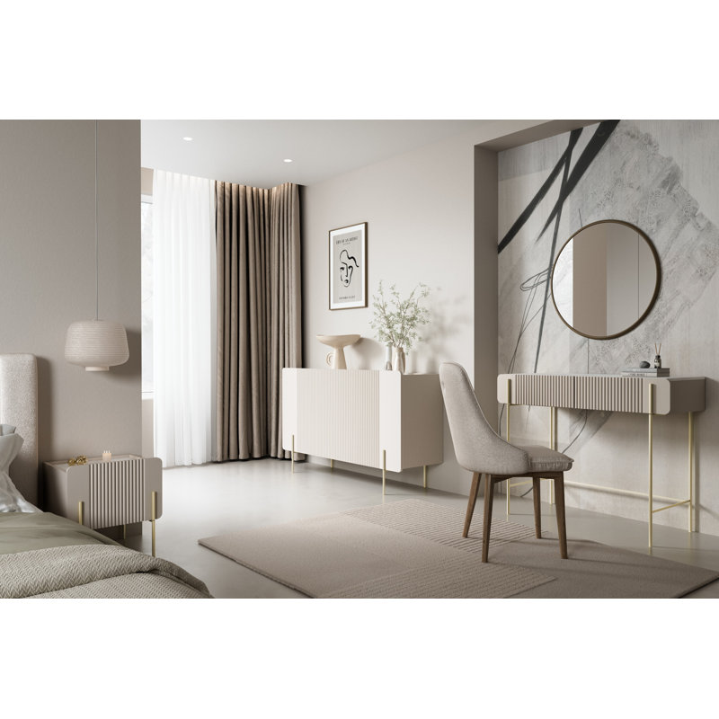 Overkamp 150cm Sideboard, Cashmere/Crema bianca/Gold